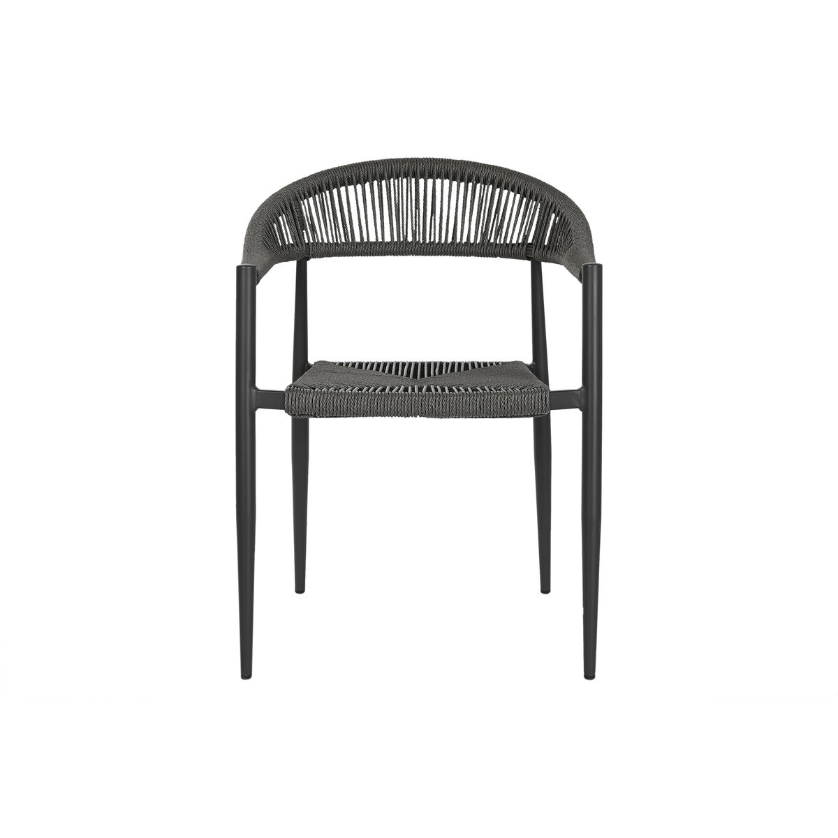 Sedia da giardino Home ESPRIT Nero Grigio scuro Alluminio Rattan 56 x 60 x 78 cm - Immagine 6