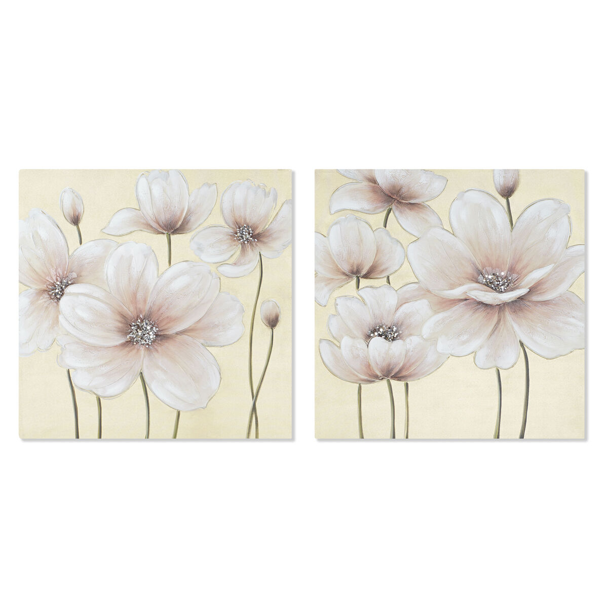 Tela Home ESPRIT Tela Legno MDF 80 x 3 x 80 cm 80 x 2,8 x 80 cm