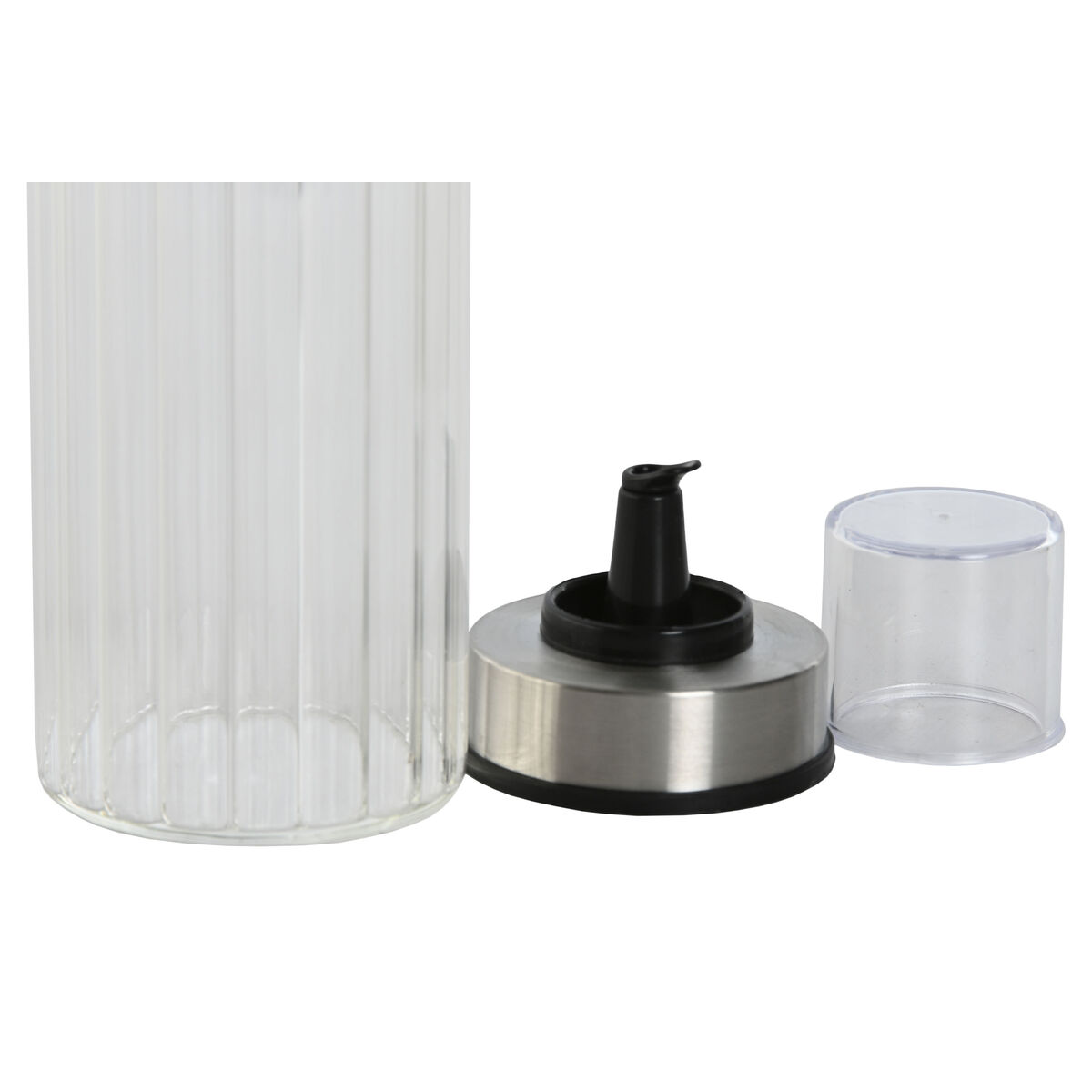 Set olio e aceto Home ESPRIT Trasparente Naturale Bambù Cristallo 18,5 x 9,3 x 24 cm - Immagine 3