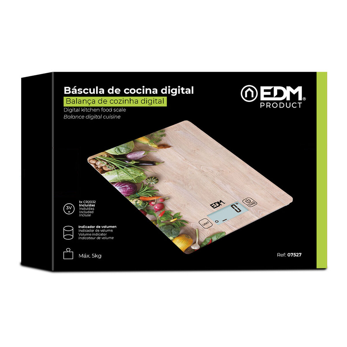 bilancia da cucina EDM 07527 Marrone Legno 5 kg - Immagine 4