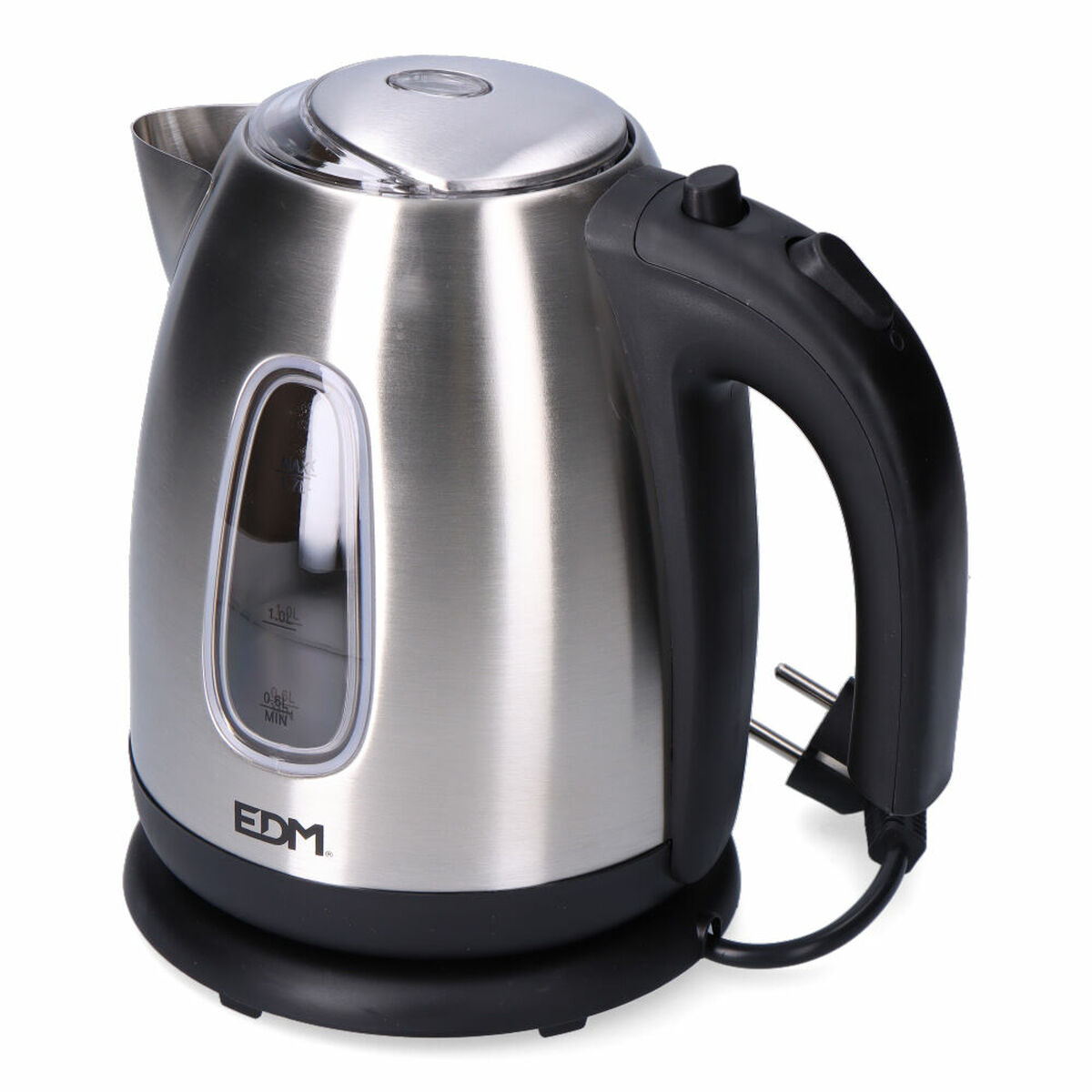 Bollitore EDM 07656 Kettle Nero Acciaio inossidabile 2200 W 1,7 L - Immagine 3