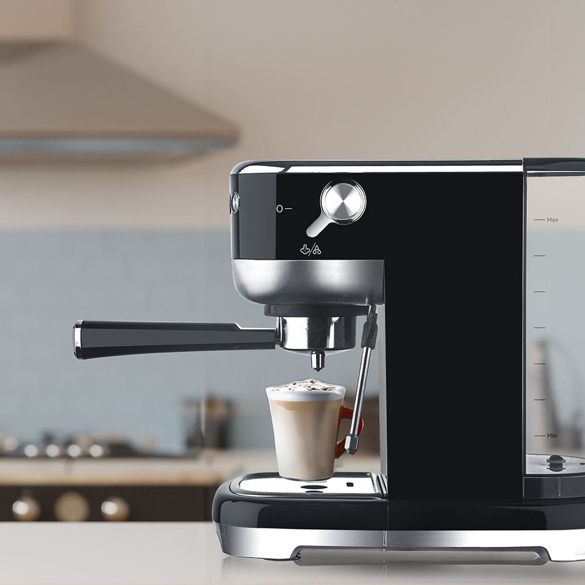 Caffettiera Express a Leva EDM 07707 Nero 2 Tazze 1,3 L - Immagine 8