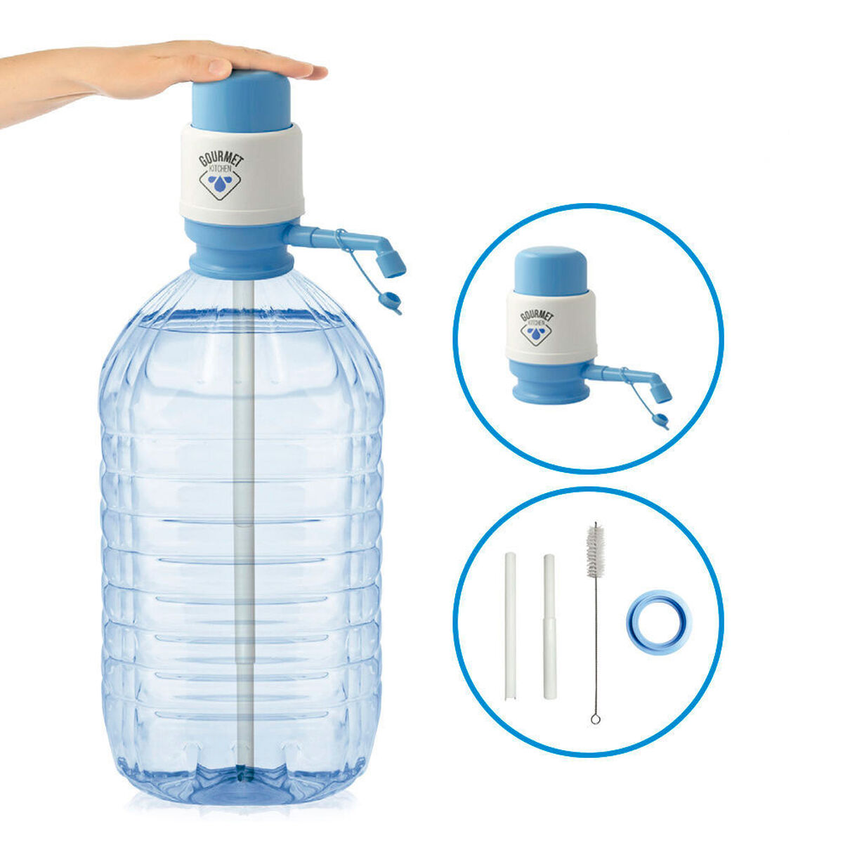 Dispenser di Acqua Gourmet Kitchen Azzurro Azzurro/Bianco polipropilene Manuale - Immagine 2