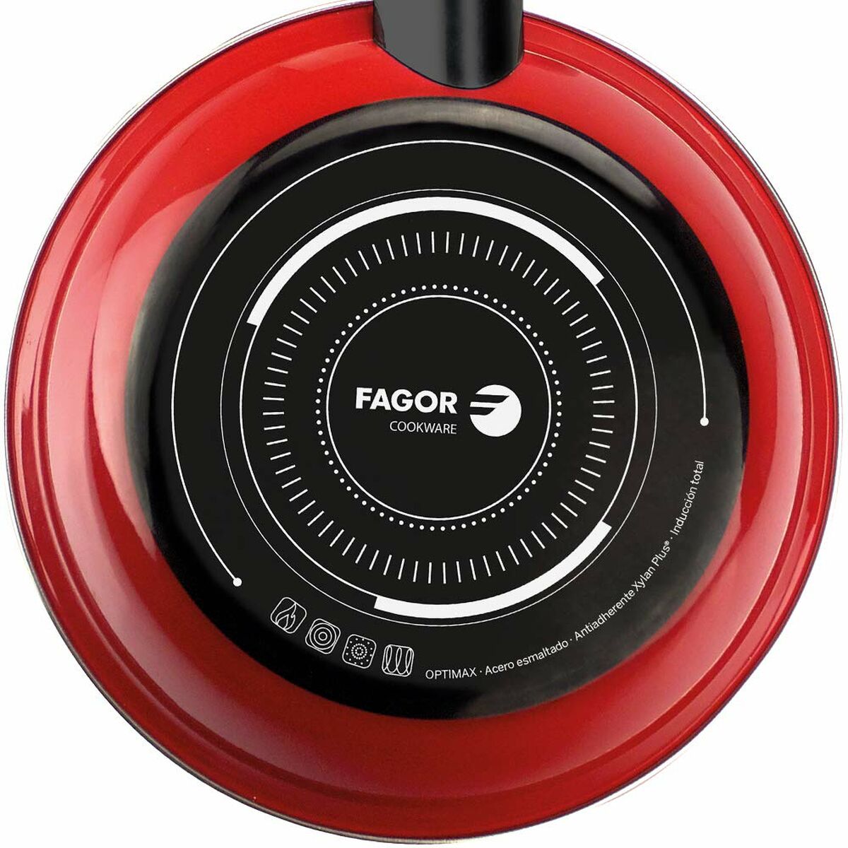 Padella FAGOR Optimax Rosso Acciaio Smaltato (Ø 18 cm) - Immagine 2