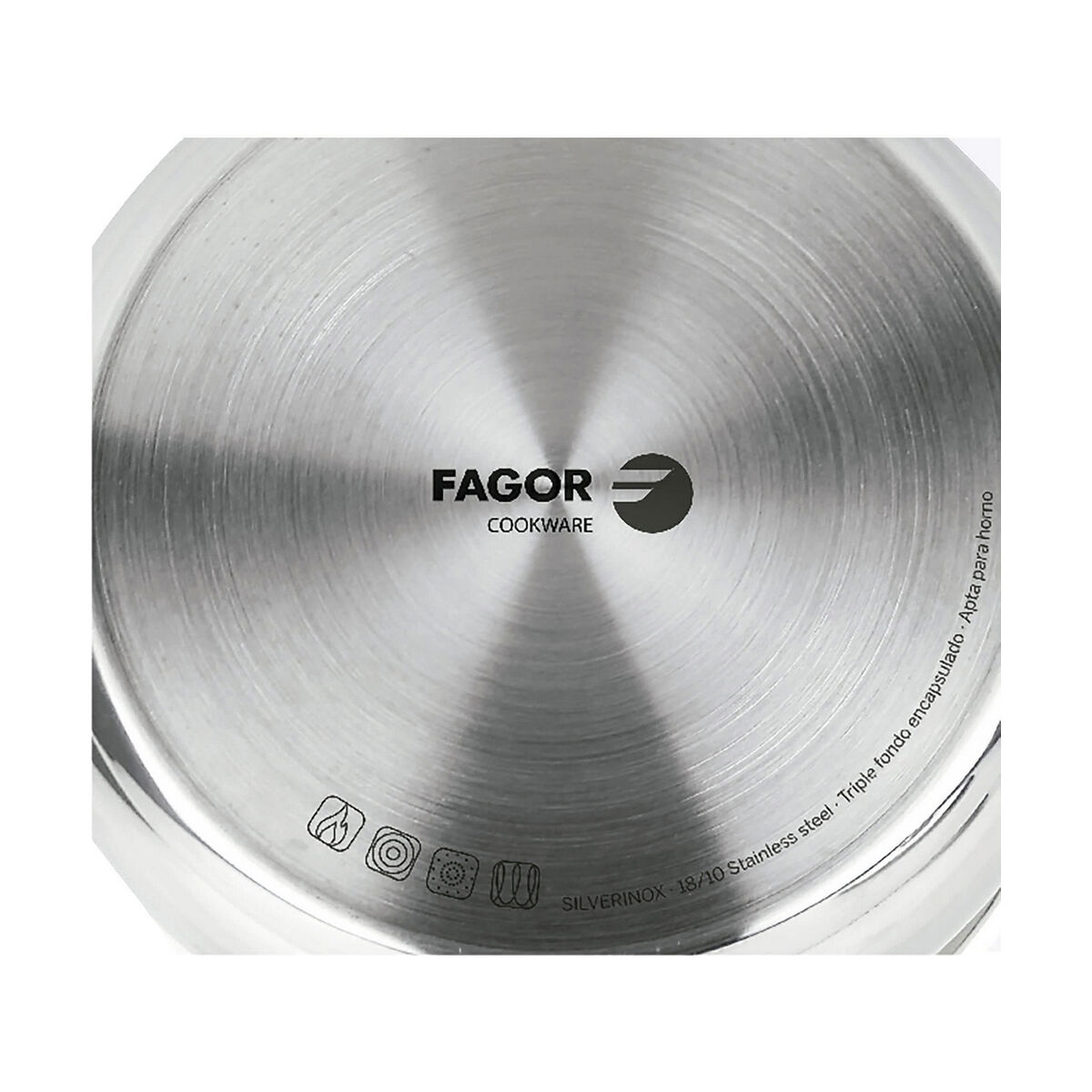 Paiolo FAGOR Silverinox Acciaio inossidabile 18/10 Cromato (Ø 12 x 6,5 cm) - Immagine 2