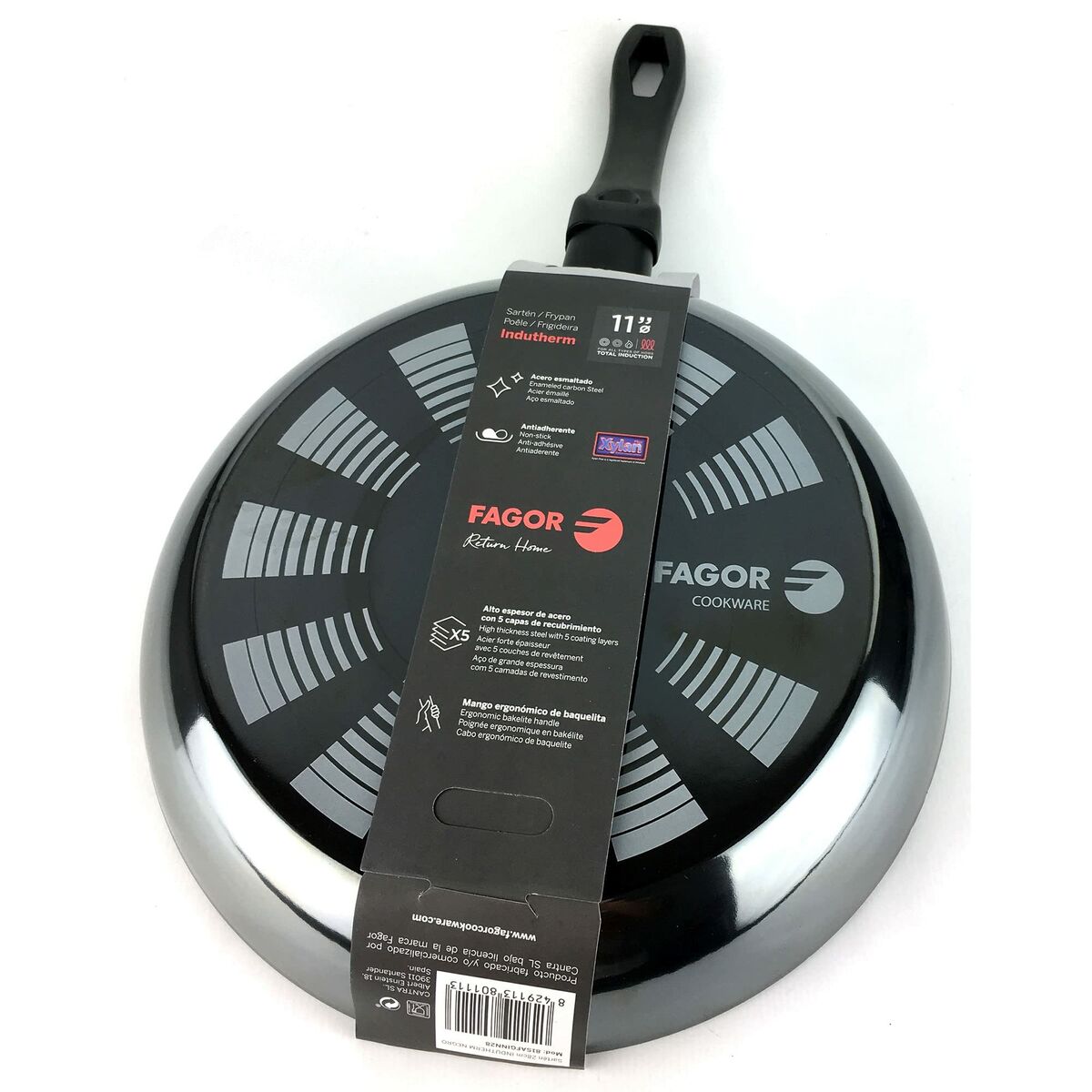 Padella FAGOR Indutherm Nero Acciaio Smaltato (Ø 20 cm) - Immagine 3