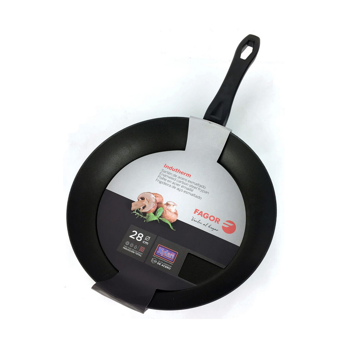 Padella FAGOR Indutherm Nero Acciaio Smaltato (Ø 28 cm) - Immagine 3