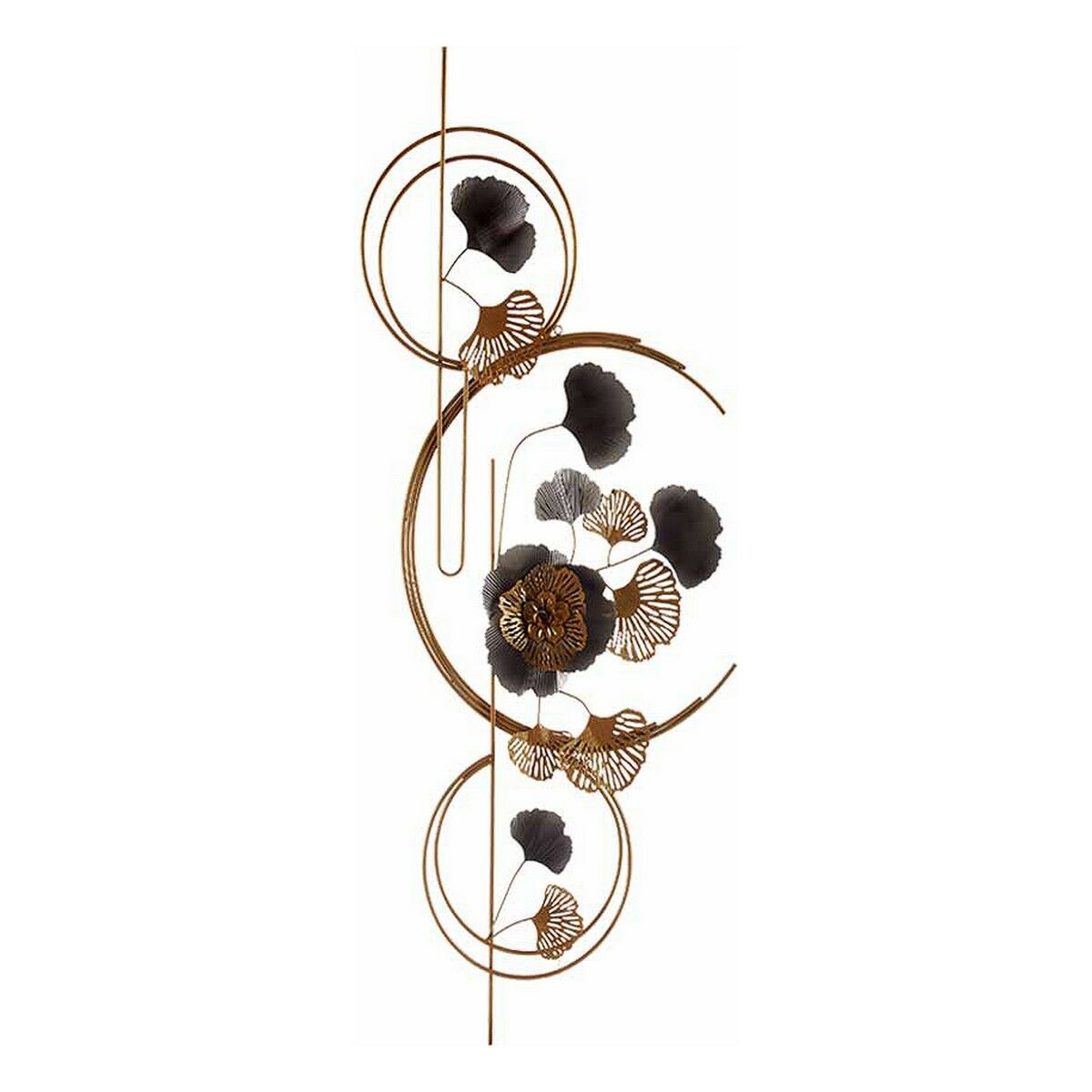 Decorazione pensile Gift Decor Rame Dorato Metallo Fiori 60 x 150 x 7,5 cm Muro