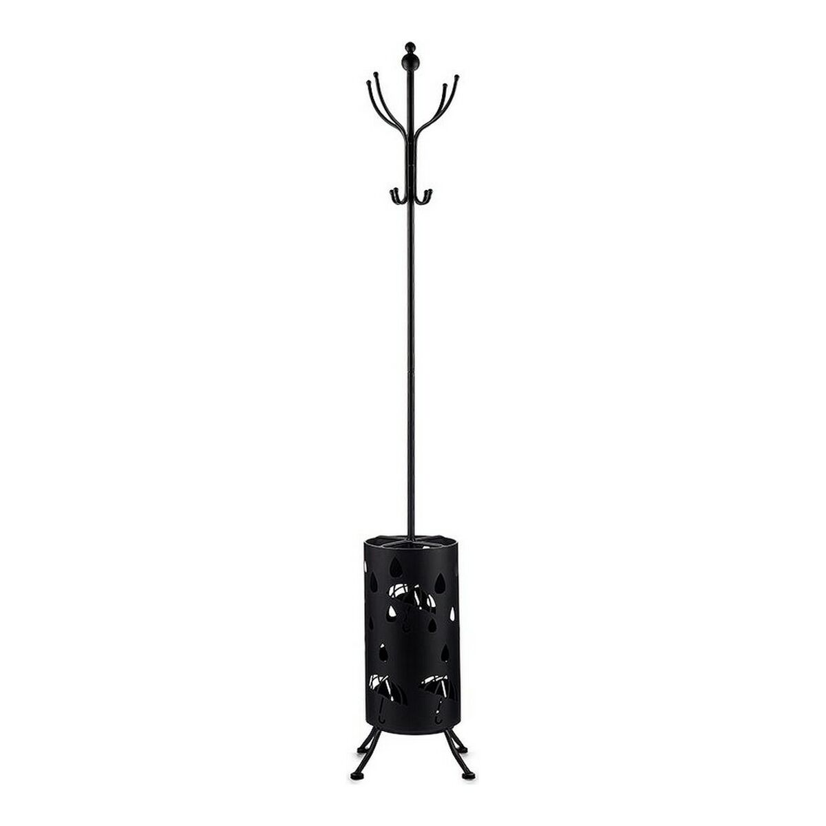 Appendiabiti Gift Decor Nero Metallo 44 x 185 x 44 cm Portaombrelli