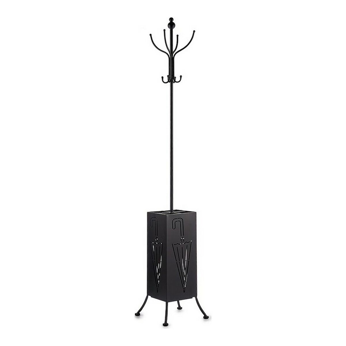 Appendiabiti Gift Decor Nero Metallo 34 x 188 x 34 cm Portaombrelli