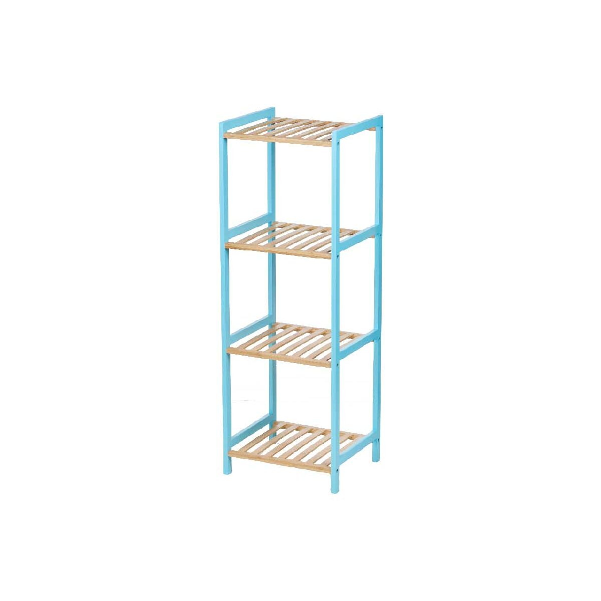 Scaffale da Bagno Berilo Azzurro Naturale 35 x 30 x 100 cm 35,2 x 100,2 x 30,2 cm