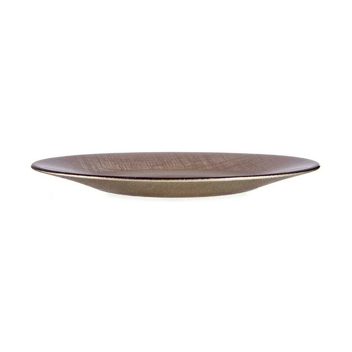 Piatto da pranzo Vivalto 3239121P-5 Dorato Vetro 21 x 2 x 21 cm - Immagine 2