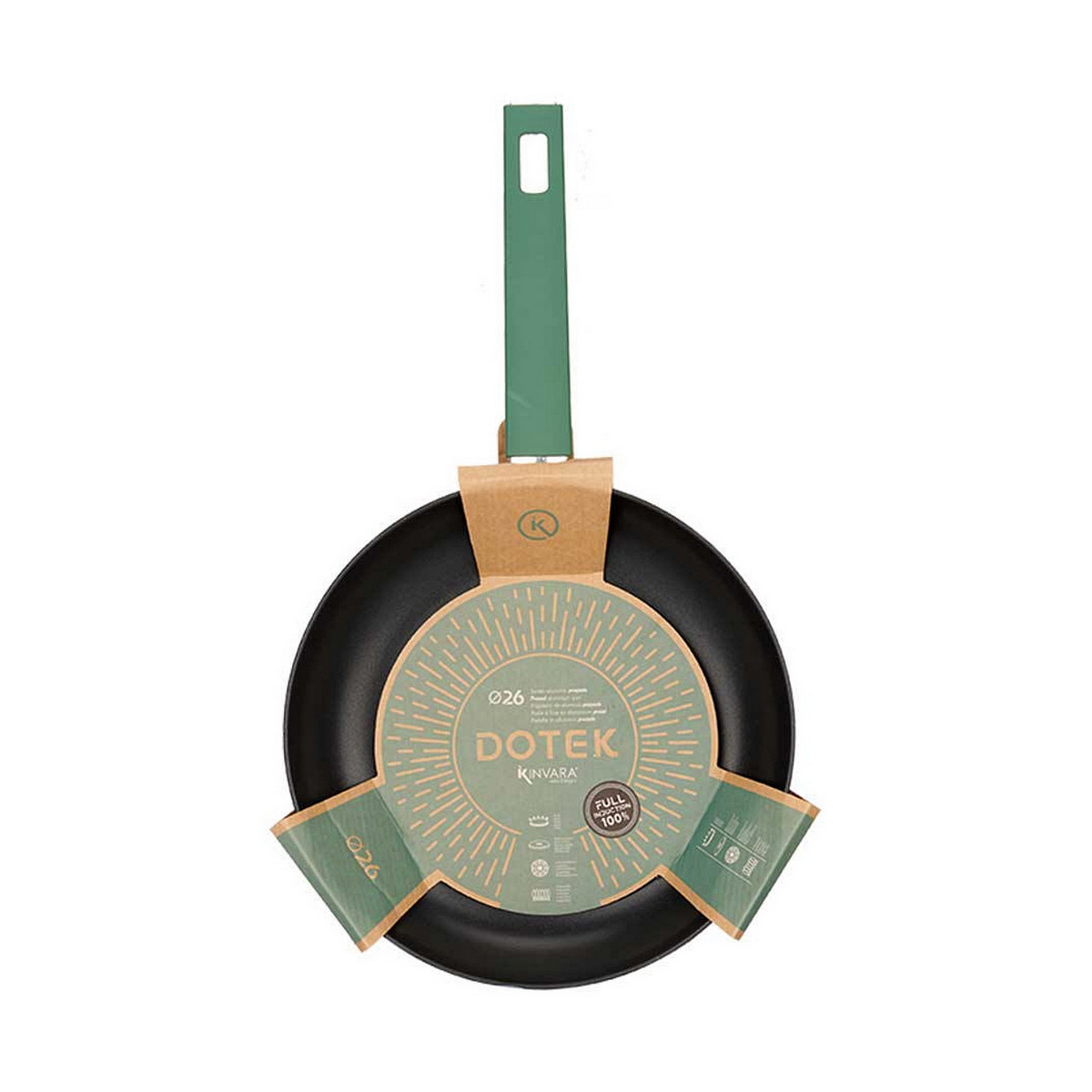 Padella antiaderente Kinvara Nero Verde Alluminio Ø 26 cm - Immagine 2