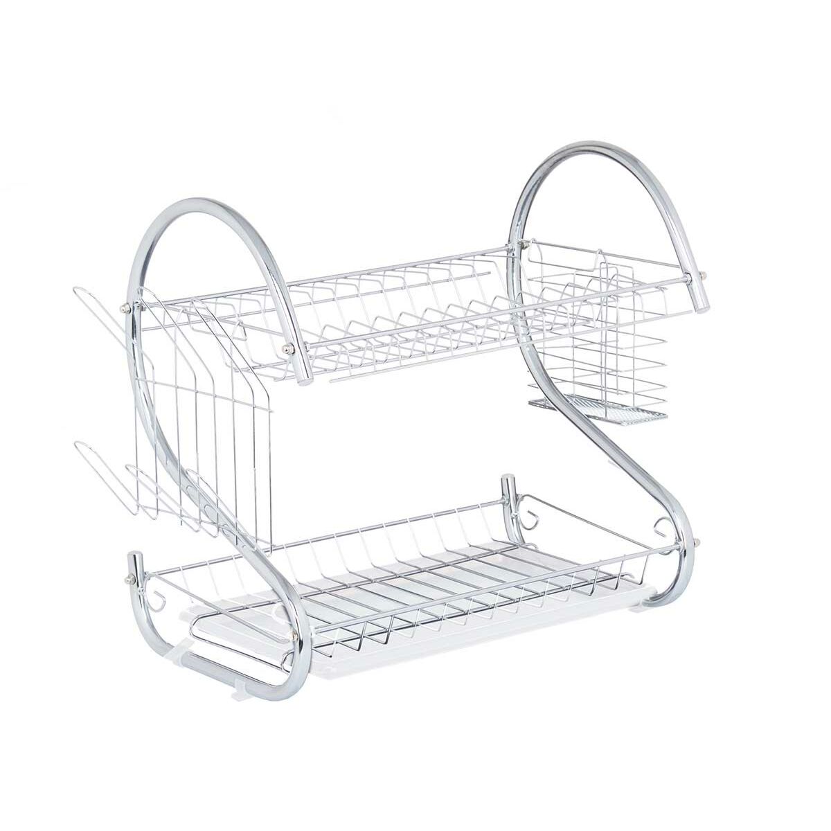Scolapiatti da Lavandino Kinvara Bianco 45,5 x 24,5 x 37,5 cm 40 x 11,5 x 26,5 cm
