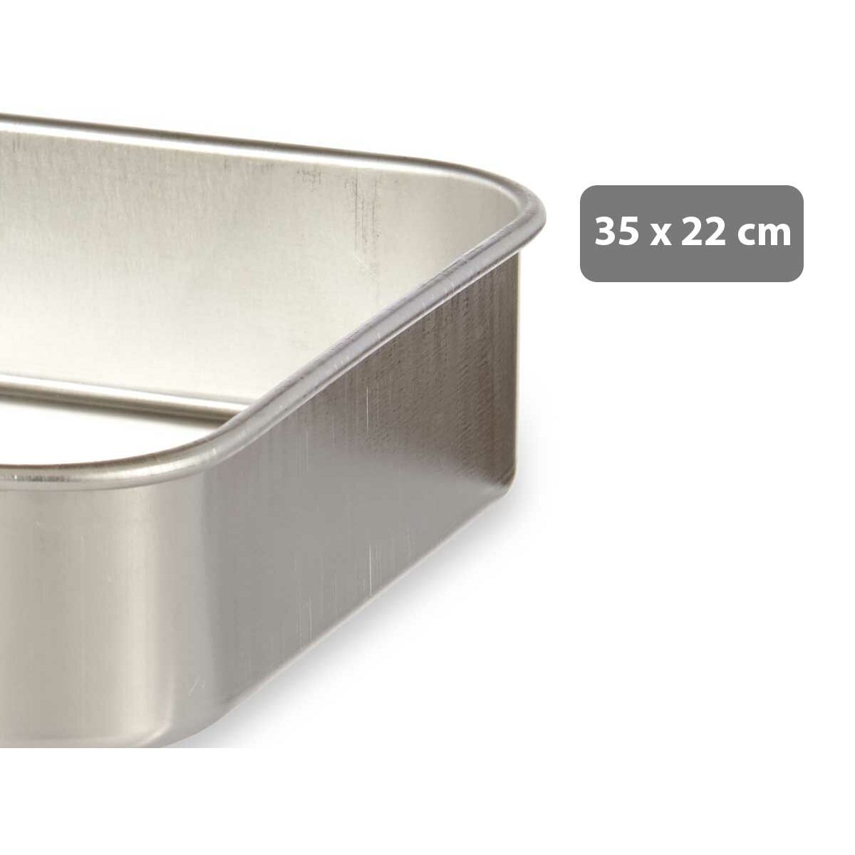 Teglia Kinvara Argentato Argento Alluminio 23,5 x 6 x 36 cm 36 x 6 x 23,5 cm - Immagine 2