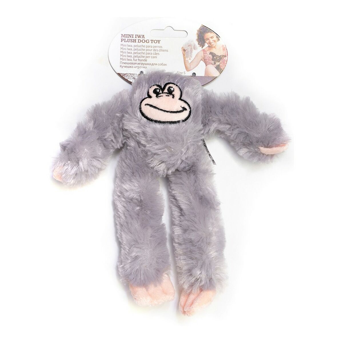 Peluche per cani Gloria Iwa Grigio Poliestere polipropilene Scimmia - Immagine 3
