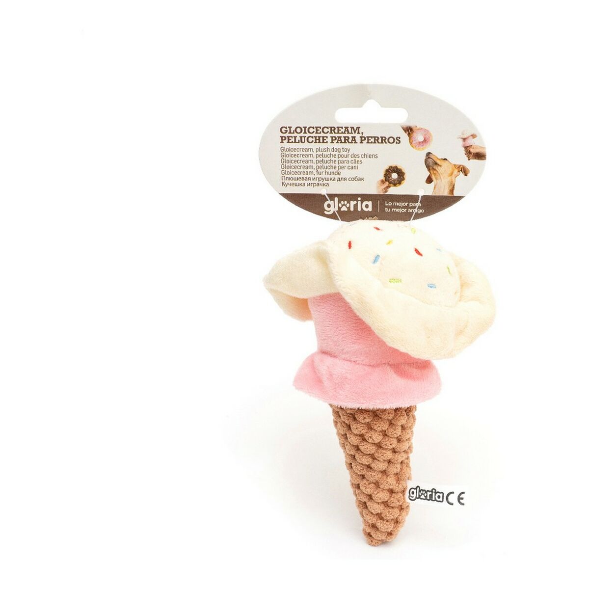 Peluche per cani Gloria Gloicecream Multicolore Poliestere polipropilene Gelato 9 x 9 x 17 cm - Immagine 3