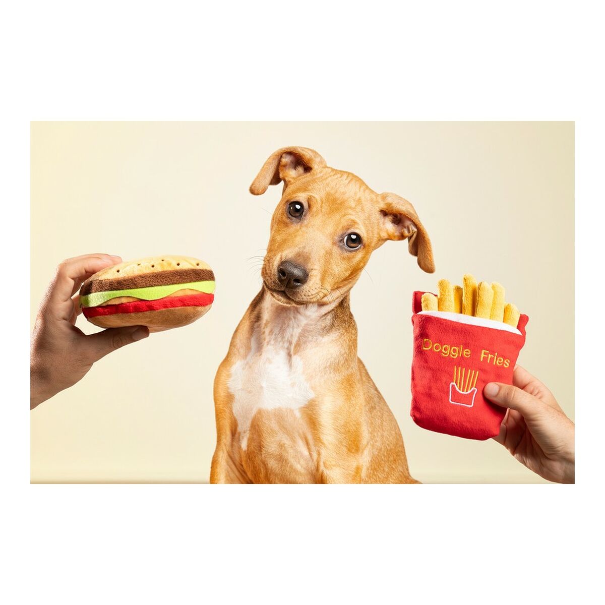 Peluche per cani Gloria Hamburdog Multicolore Poliestere polipropilene Sandwich, Hamburger 14 x 6 cm - Immagine 4