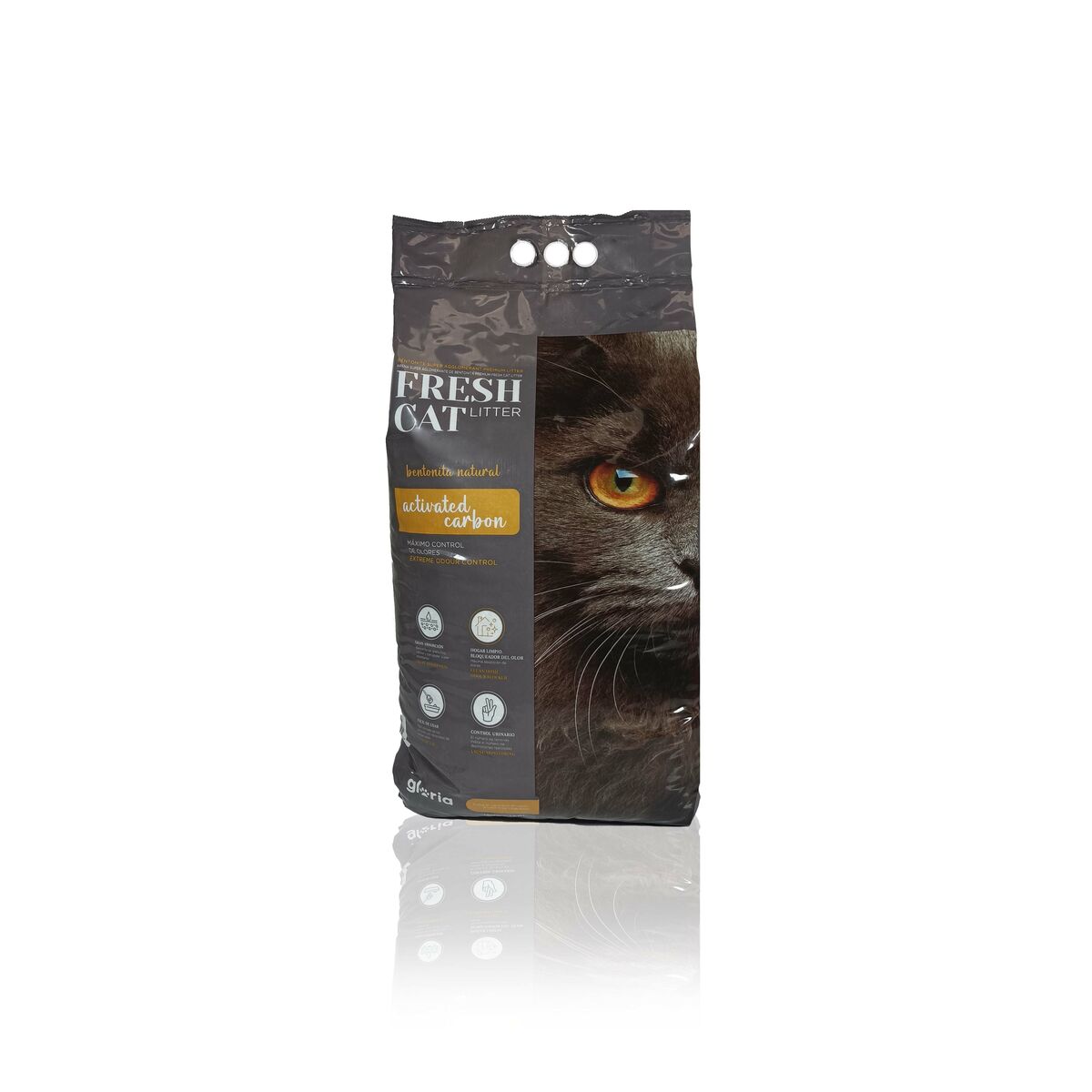 Sabbia per Gatti Gloria Premium Carbone attivo 5 kg 4 Unità - Immagine 2