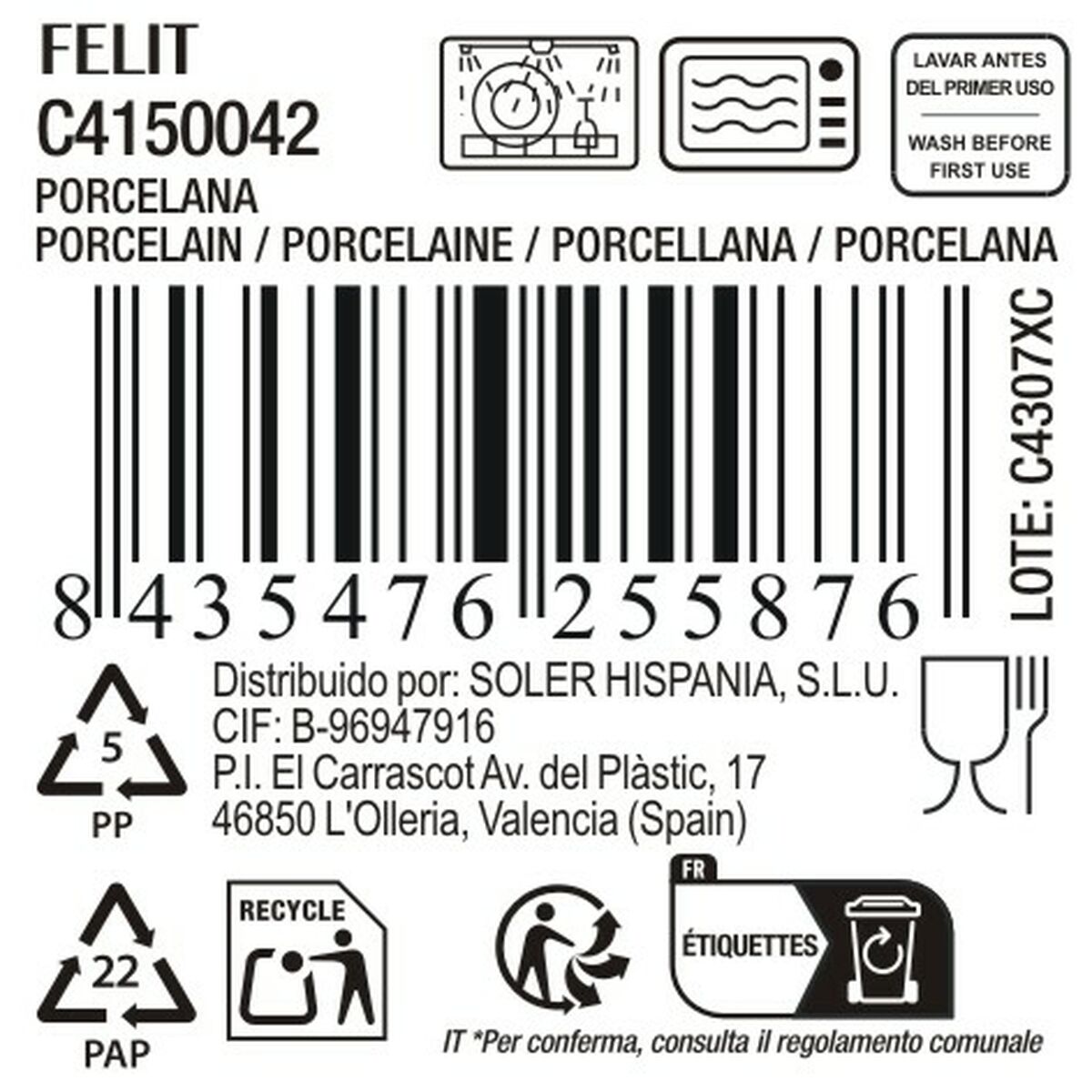 Piatto da pranzo La Mediterránea Felit (Ø 20,5 cm) - Immagine 2