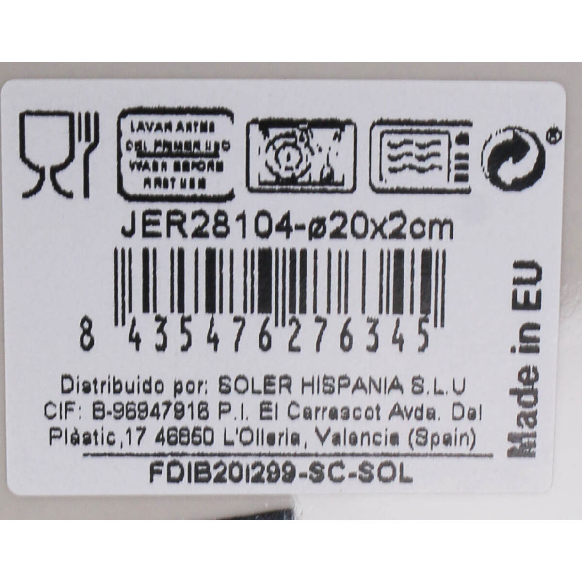 Piatto per Dolce La Mediterránea Iberica Jerica ø 20 x 2 cm - Immagine 2
