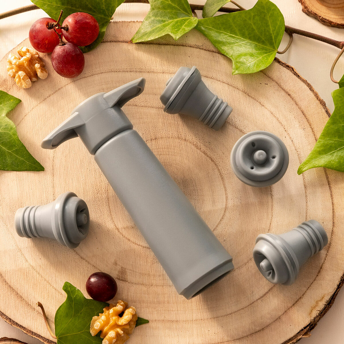 Pompa per Sottovuoto e Tappi per il Vino Winuum InnovaGoods (4 tappi di sughero) - Immagine 6