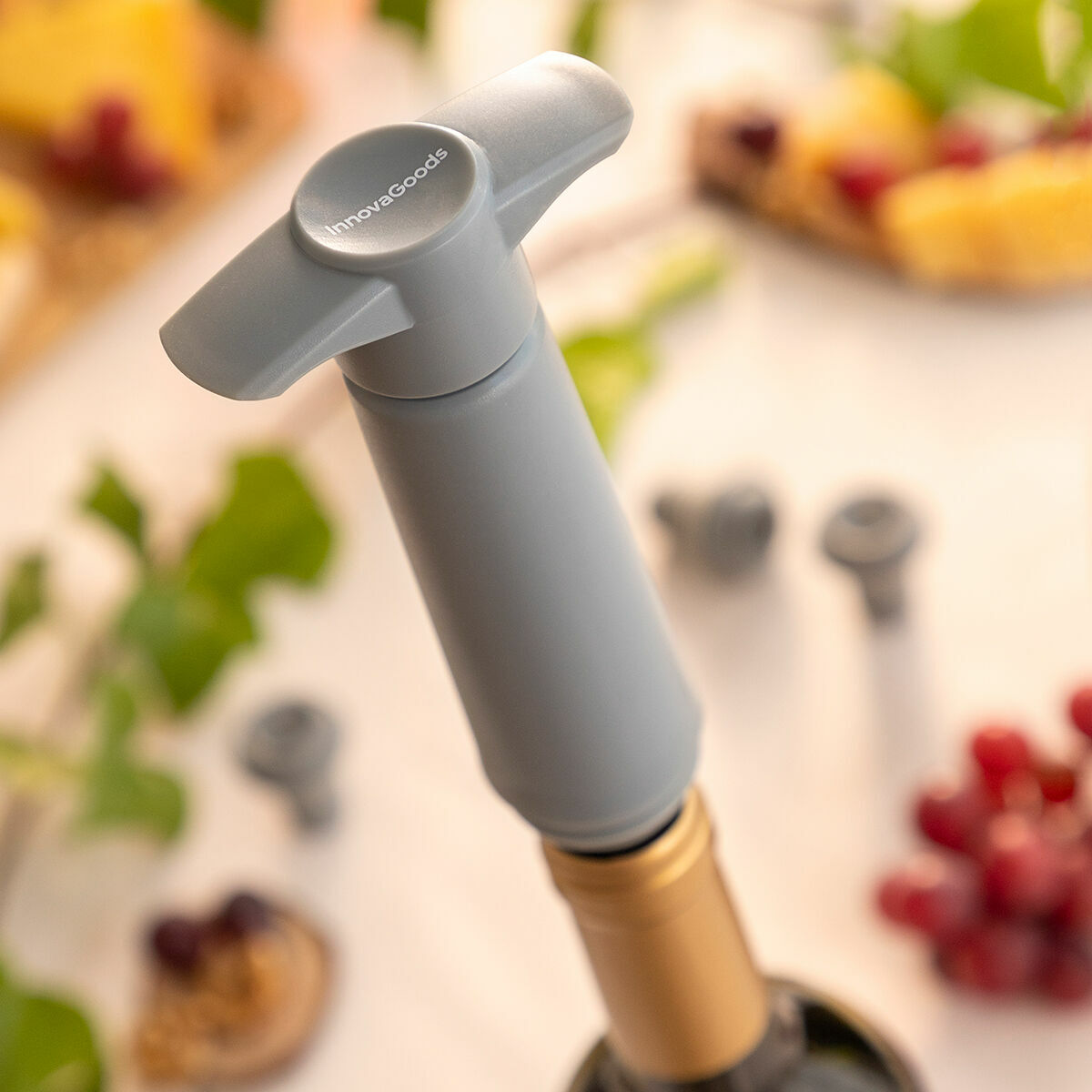 Pompa per Sottovuoto e Tappi per il Vino Winuum InnovaGoods (4 tappi di sughero) - Immagine 8
