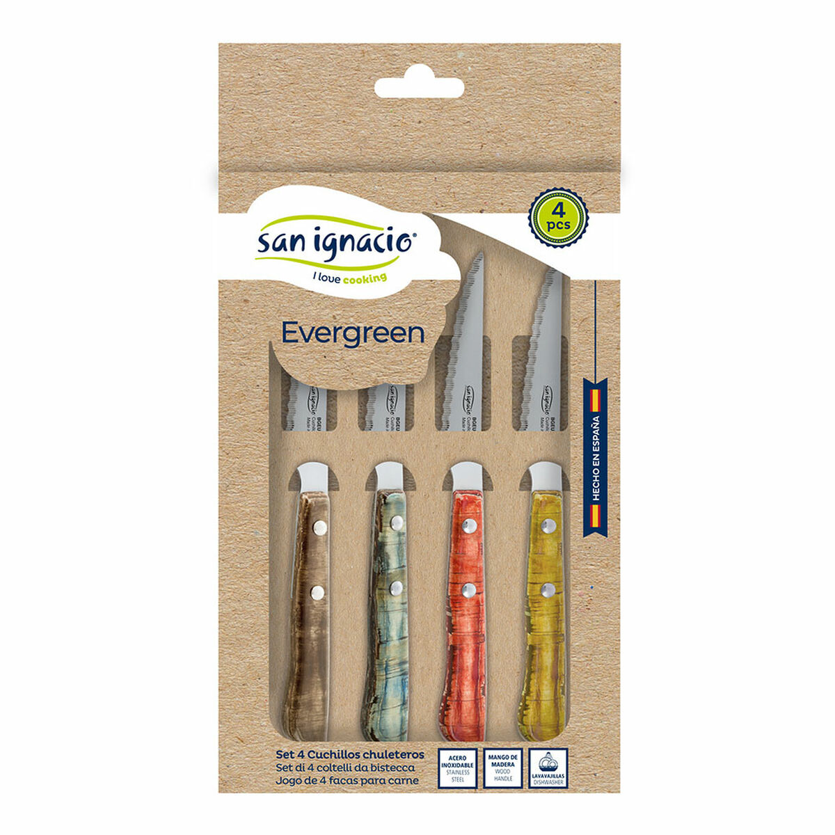 Set di Coltelli per Carne San Ignacio Evergreen BGEU-6076 Acciaio inossidabile - Immagine 2