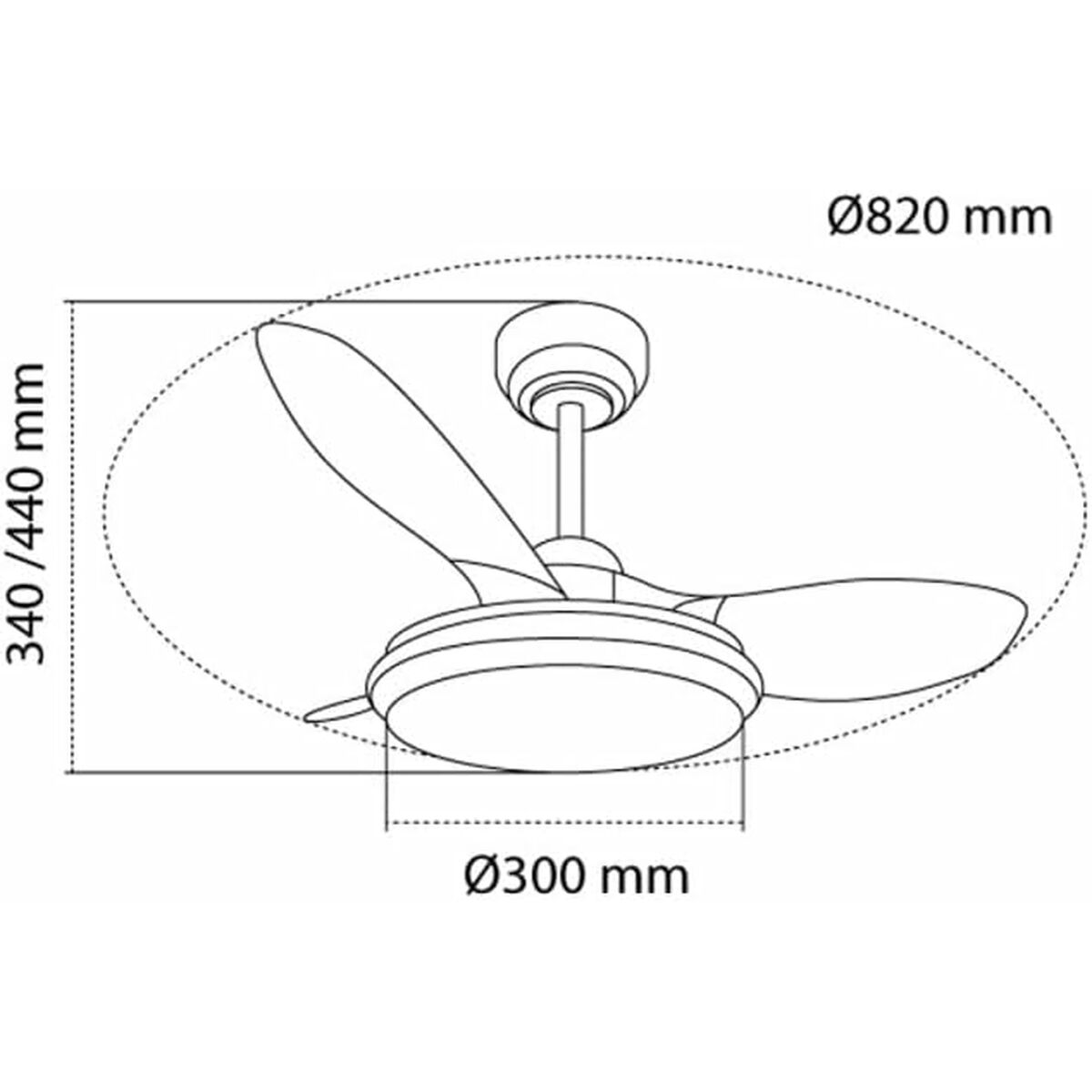 Ventilatore da Soffitto CristalRecord STEL EVO MINI RGB RETRAC Trasparente - Immagine 2