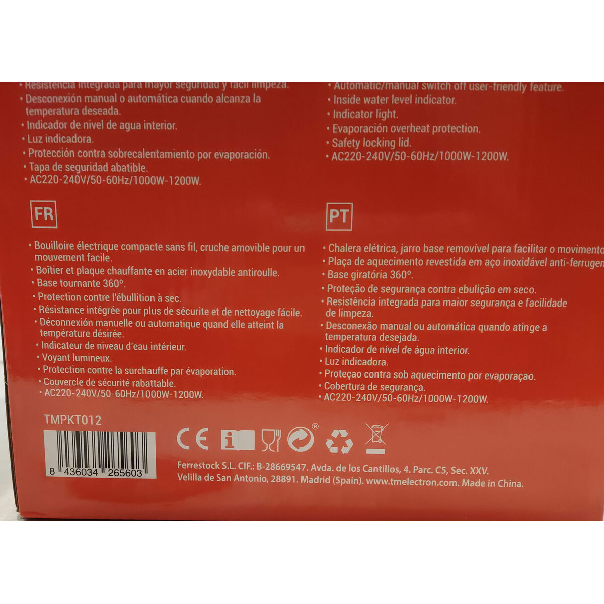 Bollitore TM Electron Acciaio inossidabile 1000 W 1,2 L - Immagine 2