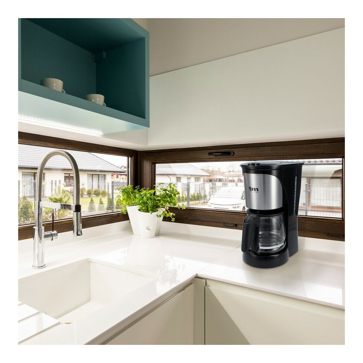 Caffettiera Americana TM Electron 1000W 1,5 L 12 Tazze - Immagine 5