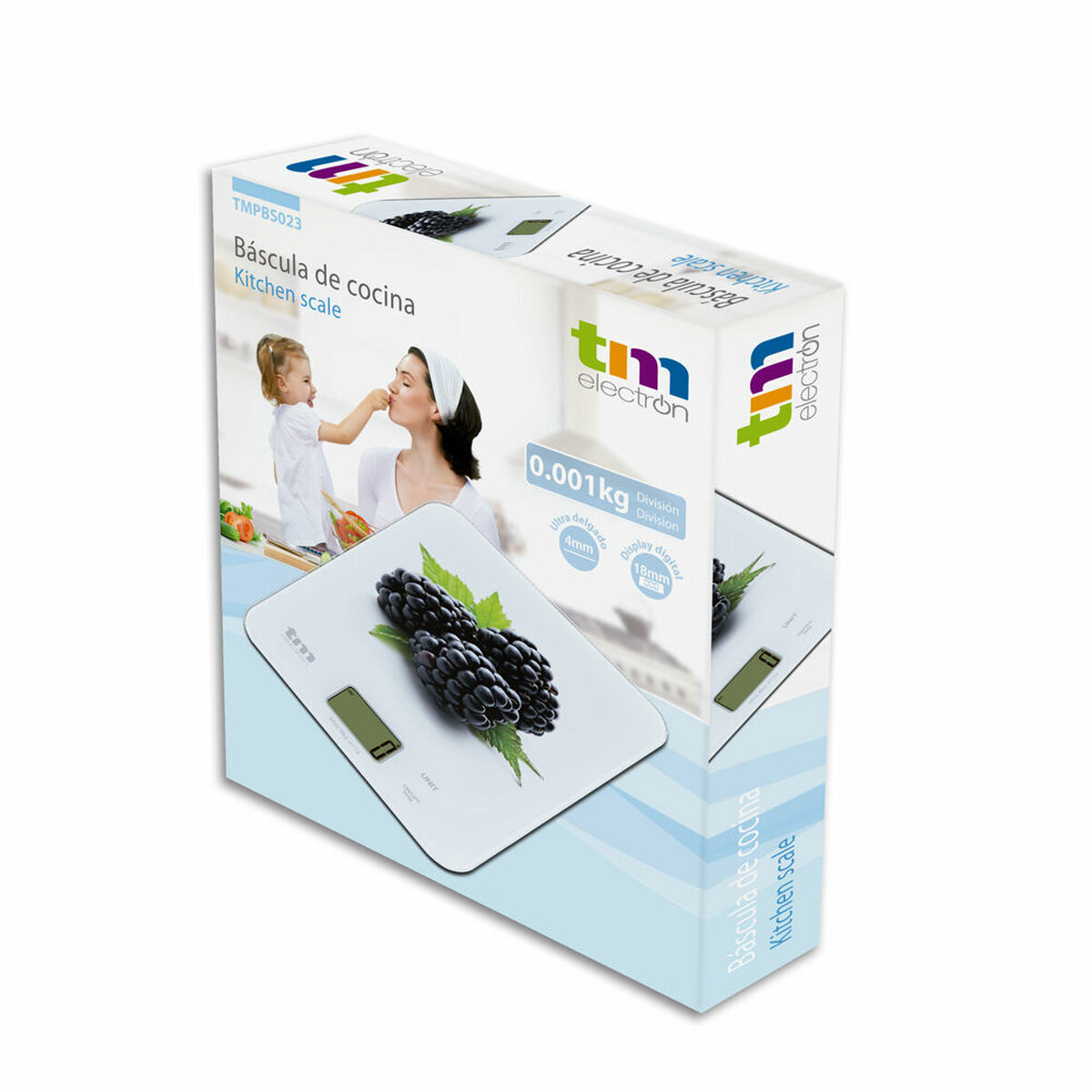 bilancia da cucina TM Mora 8 kg (22,4 x 18,5 cm) - Immagine 3
