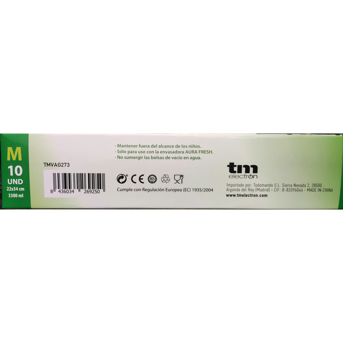 Buste per il Sottovuoto TM Electron Sottovuoto 22 x 34 cm (10 uds) - Immagine 2