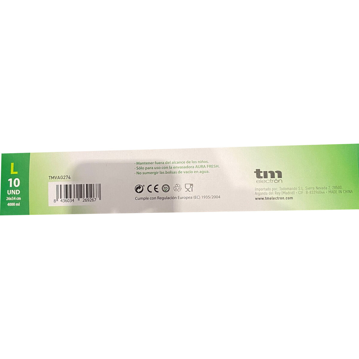 Buste per il Sottovuoto TM Electron Sottovuoto 26 x 34 cm (10 uds) - Immagine 2