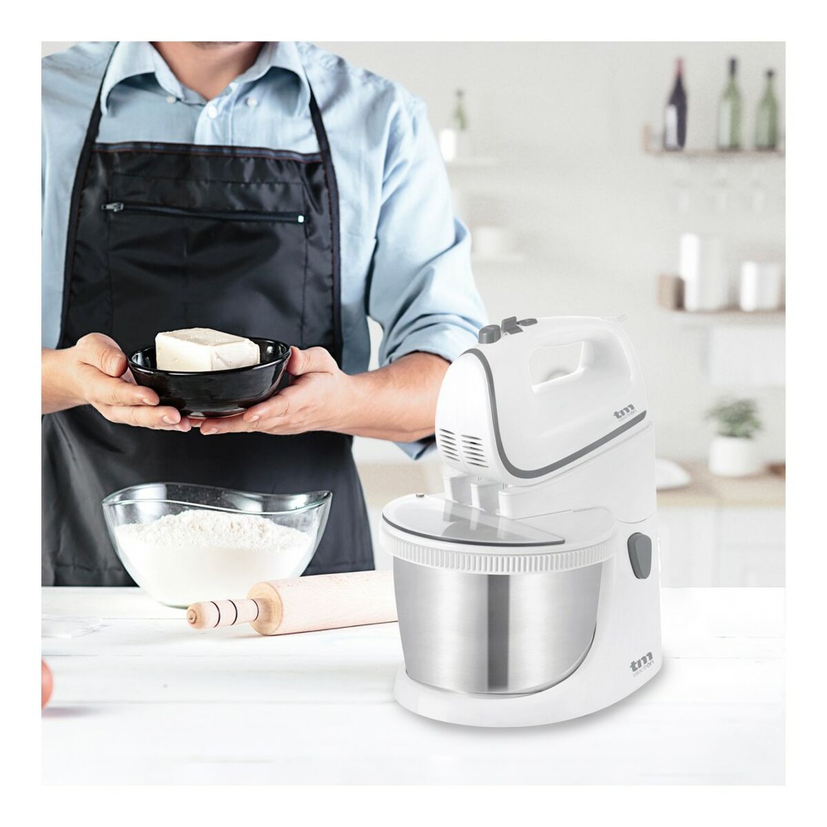 impastatrice mixer con ciotola TM Electron 400 W - Immagine 6