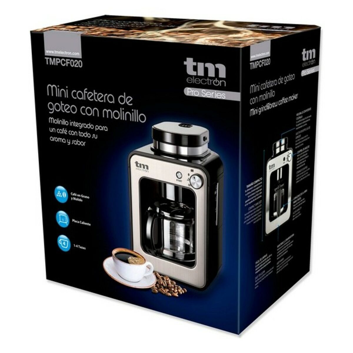 Caffettiera Americana TMPCF020S 600 W 4 Tazze 600W - Immagine 3