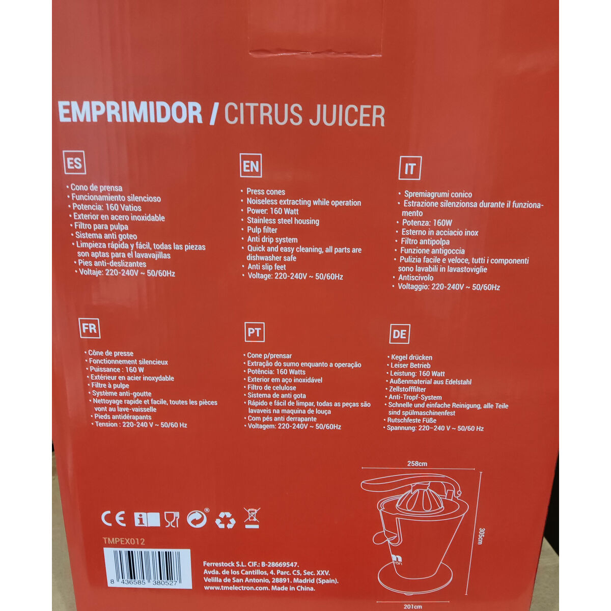 Spremiagrumi Elettrico TM Electron Acciaio inossidabile 160 W - Immagine 2