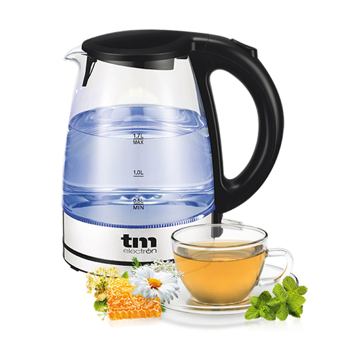 Bollitore TM Electron 1,7 L Cristallo Vetro Borosilicato - Immagine 2