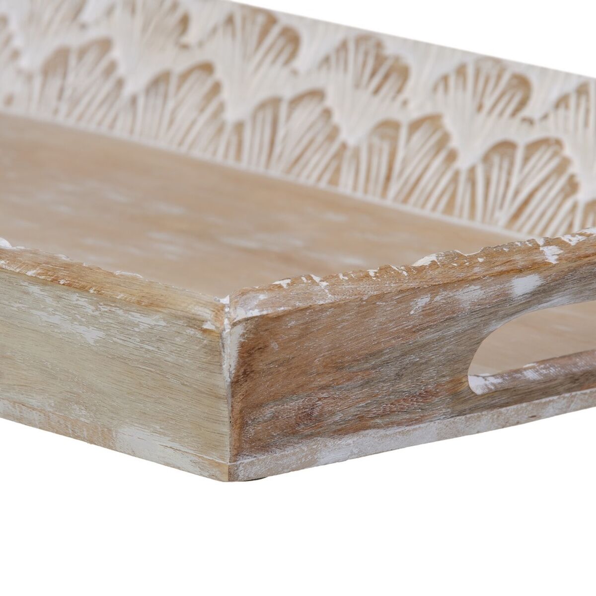 Vassoio per aperitivi 45,5 x 30,5 x 5,5 cm Bianco Legno di mango (2 Unità) - Immagine 5