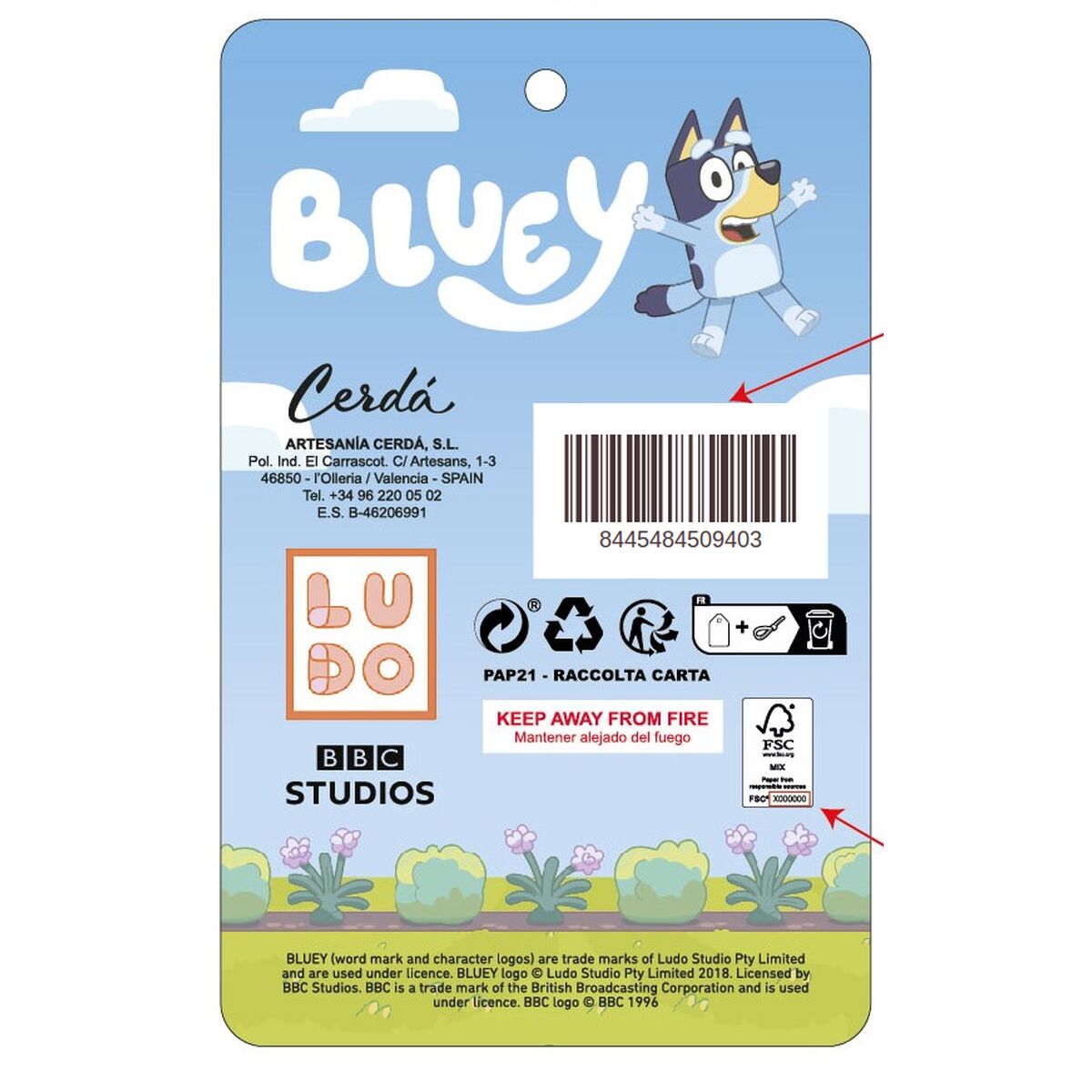 Zaino Scuola Bluey Azzurro 18 x 22 x 4 cm - Immagine 3