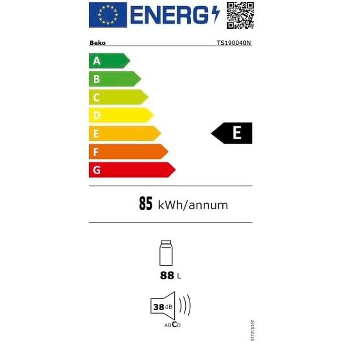 Frigorifero BEKO TS190040N Bianco 88 L - Immagine 3