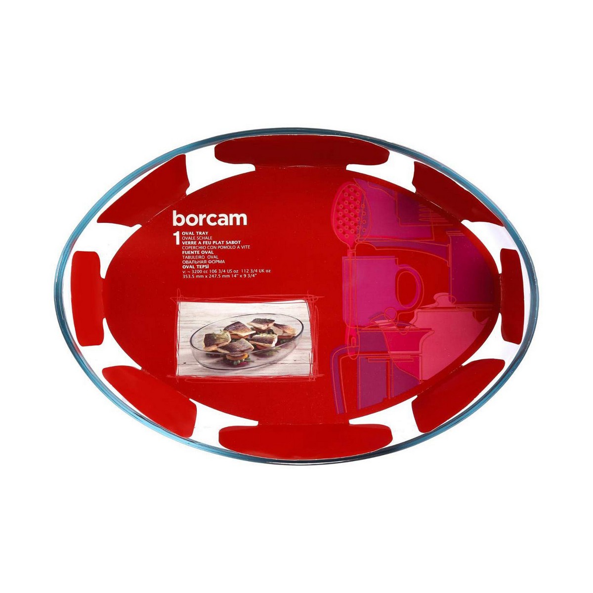 Teglia da Cucina 5five Simply Smart Trasparente Cristallo 35 x 25 cm - Immagine 2