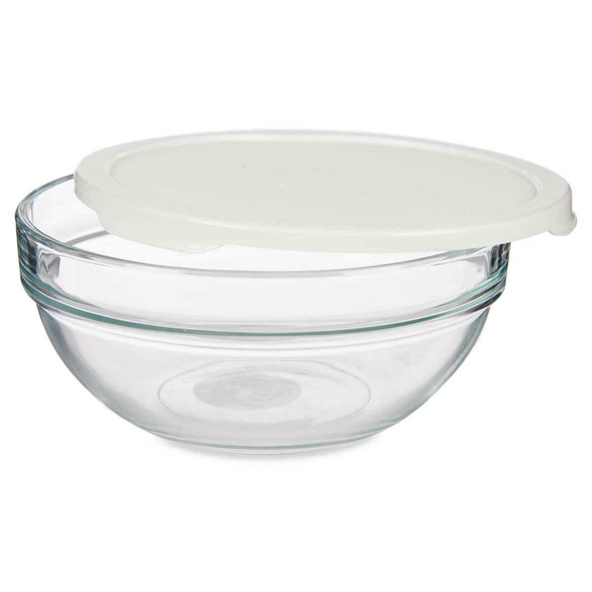Porta Pranzo Rotondo con Coperchio Pasabahce Chefs Bianco 1,135 L (4 Unità) - Immagine 3