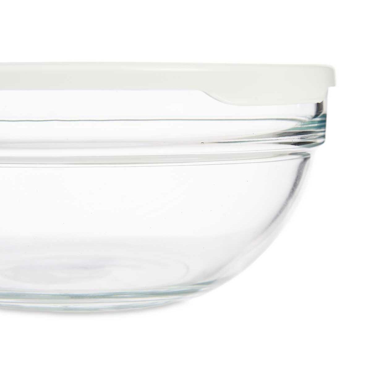 Porta Pranzo Rotondo con Coperchio Pasabahce Chefs Bianco 1,135 L (4 Unità) - Immagine 4