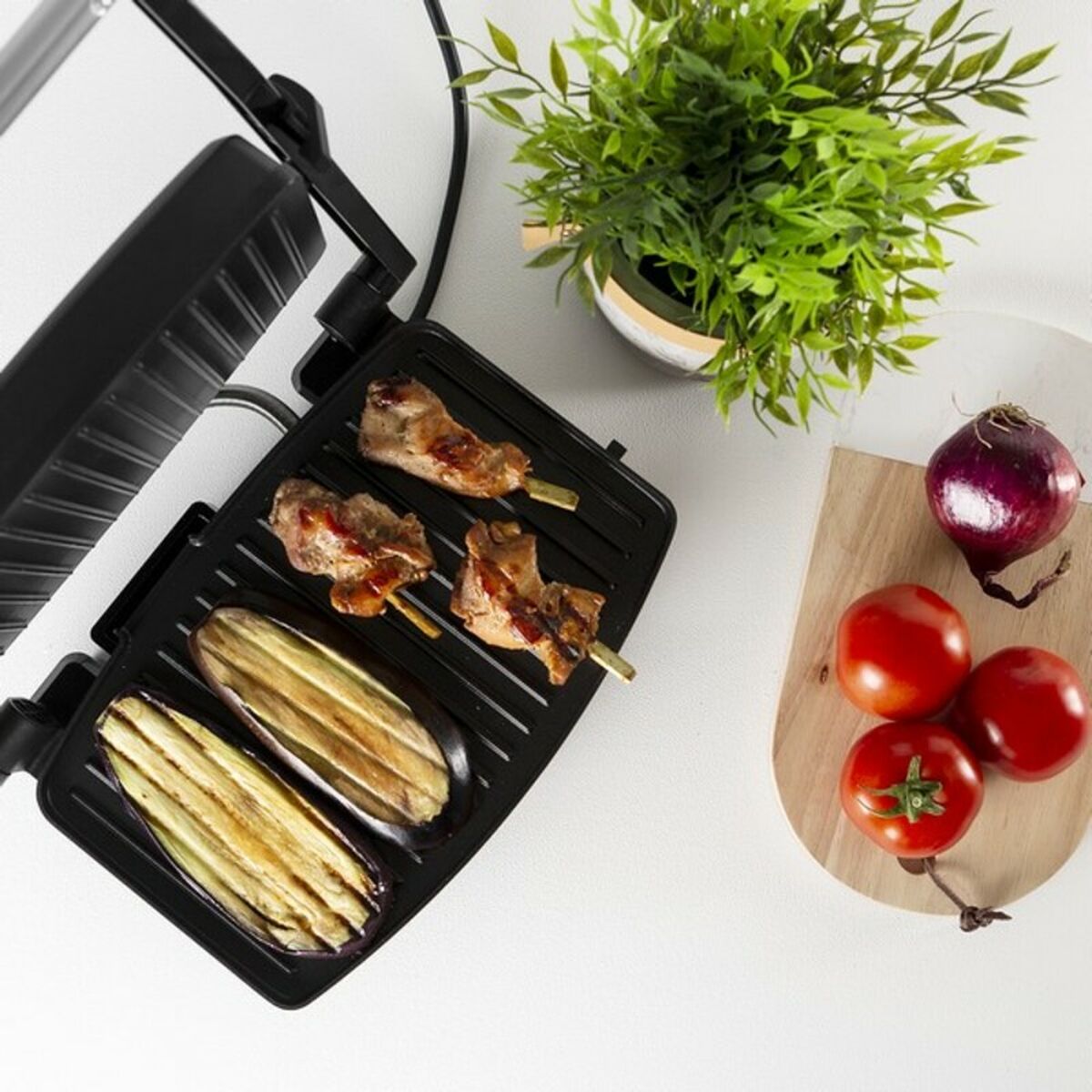 Grill a contatto Tristar GR-2856 1000W Nero Acciaio 28 x 19 cm - Immagine 6