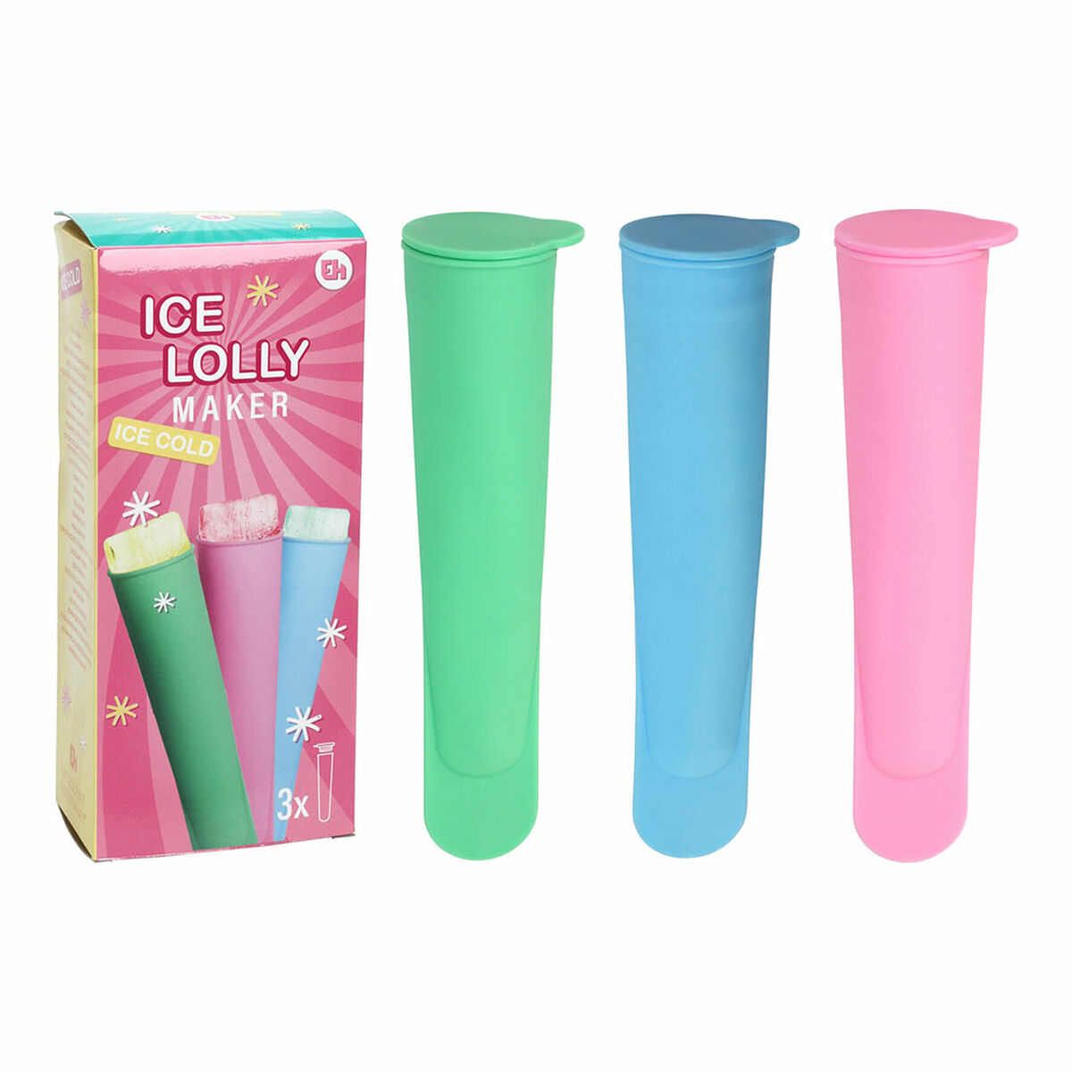 Stampi per Gelati Excellent Houseware 4,2 x 4,2 x 19,5 cm (3 Unità) - Immagine 2