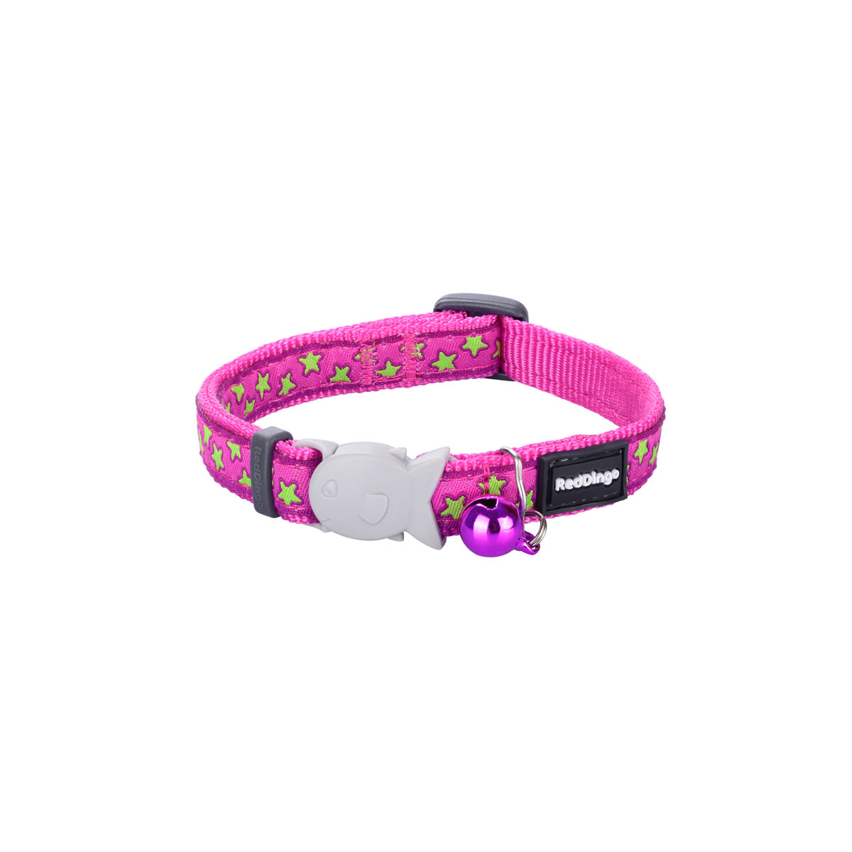Collare per Cani Red Dingo STYLE STARS LIME ON HOT PINK 31-47 cm - Immagine 2