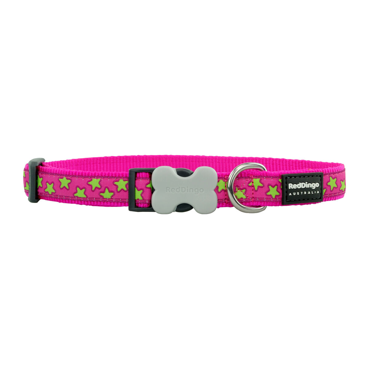 Collare per Cani Red Dingo STYLE STARS LIME ON HOT PINK 31-47 cm - Immagine 3