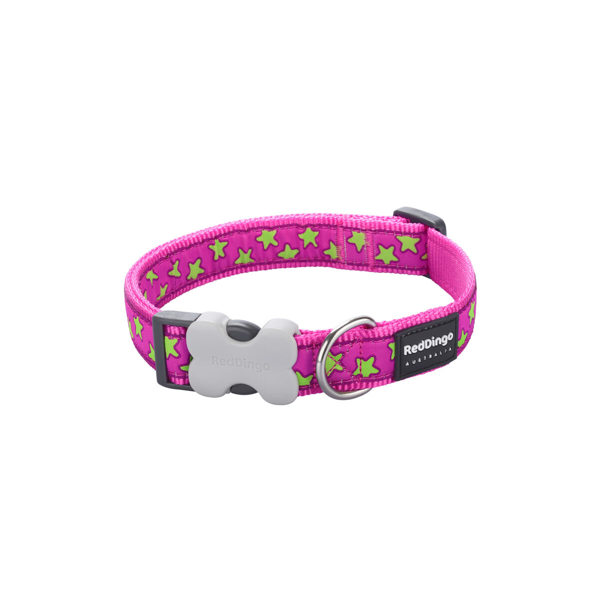 Collare per Cani Red Dingo STYLE STARS LIME ON HOT PINK 31-47 cm - Immagine 4
