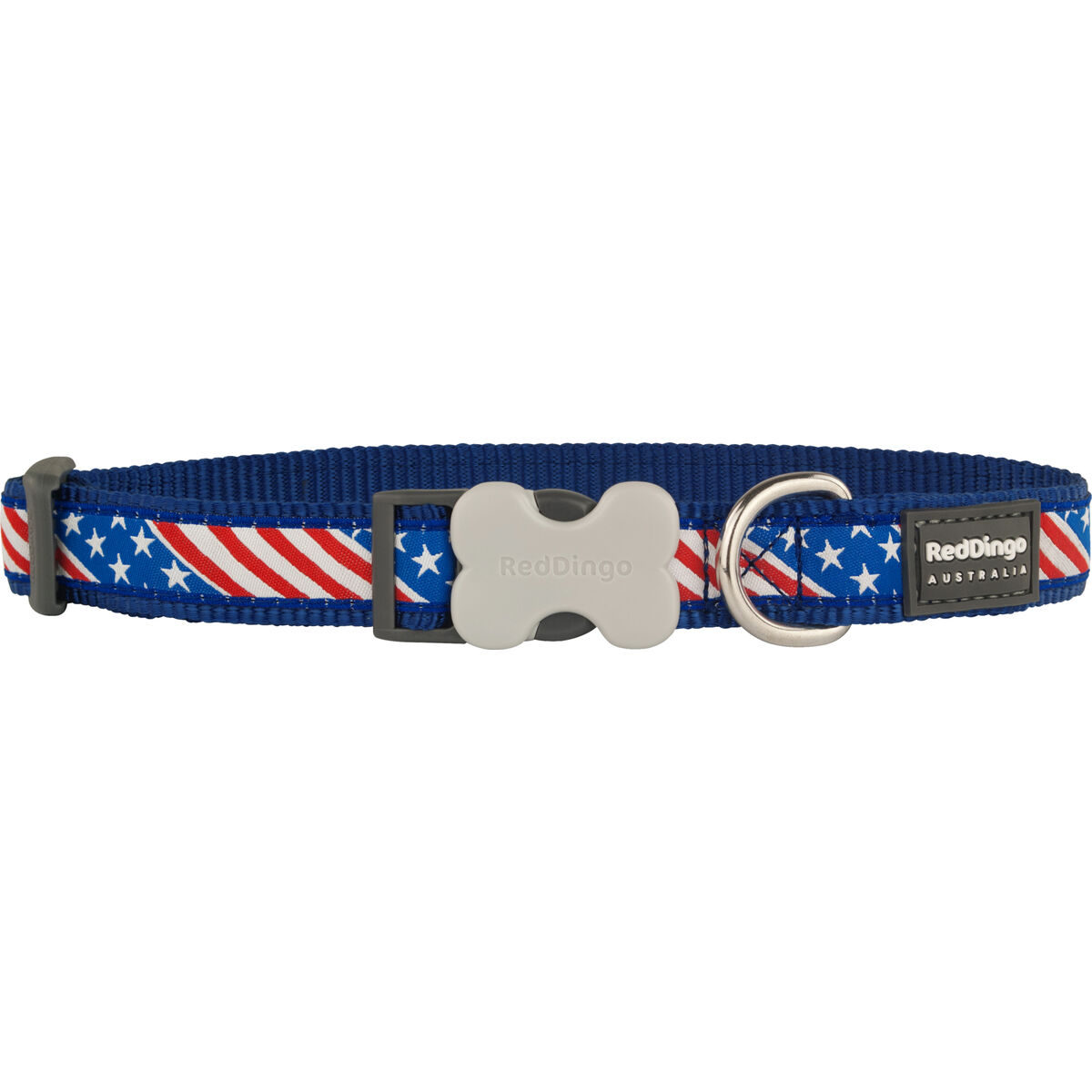 Collare per Cani Red Dingo STYLE US FLAG 15 mm x 24-36 cm - Immagine 2